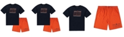 Concepts Sport Men's Navy and Orange Detroit Tigers Big and Tall T-shirt and Shorts Sleep Set